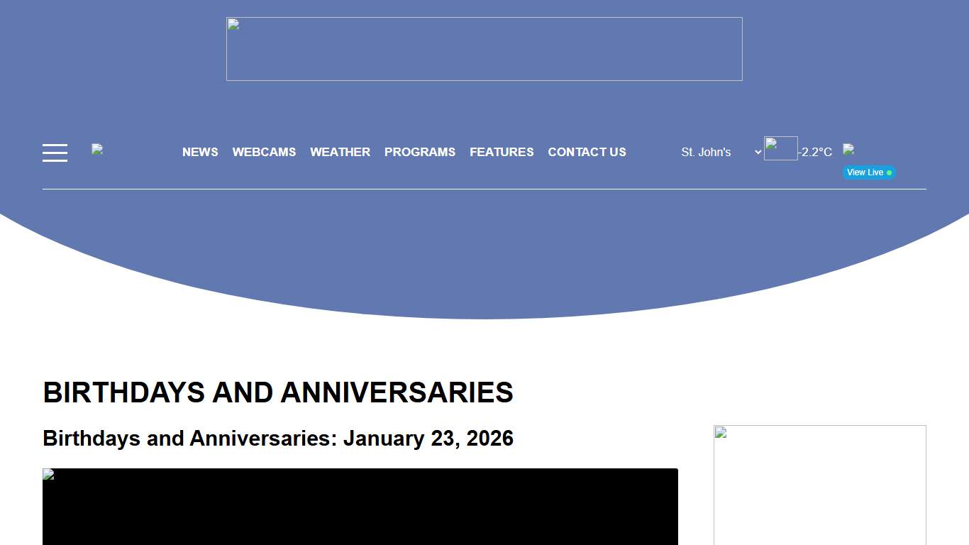 Birthdays and Anniversaries: January 23, 2026 - NTV: Newfoundland and Labrador's Most Trusted News Source