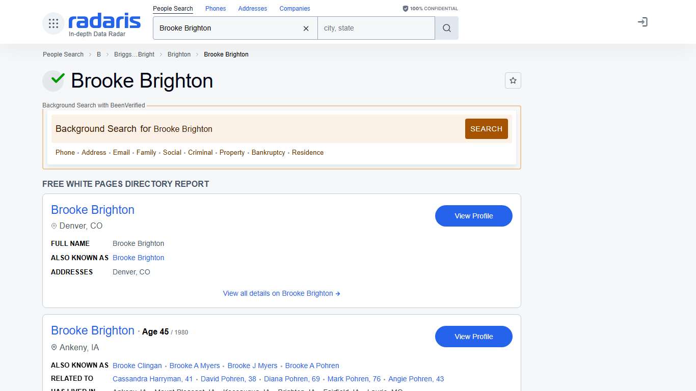 Brooke Brighton - Age, Phone Number, Contact, Address Info, Public Records Radaris